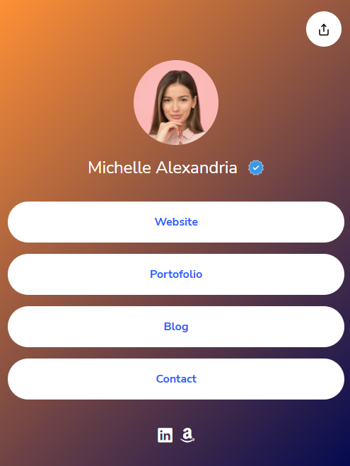 Example bio page